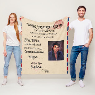 World Greatest Sister Fleece Blanket