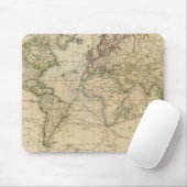 World Hand Colour Map Muismat (Met muis)