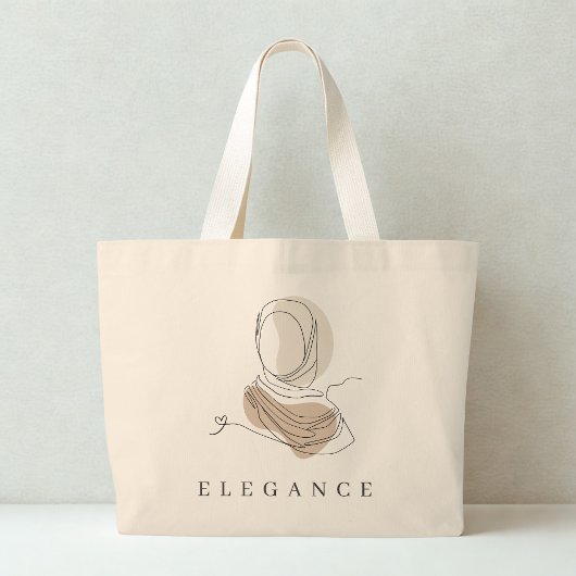 World Hijab Day Elegance Tote | Minimal Line Art