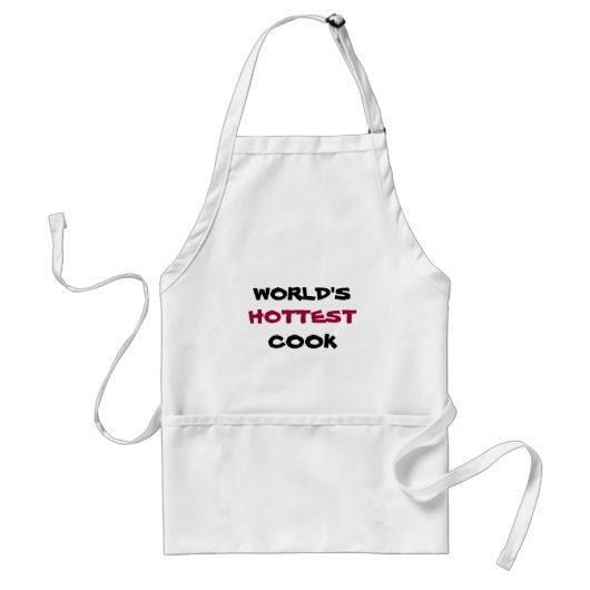 WORLD, HOTTEST, COOK Apron Standaard Schort (Voorkant)
