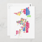 World in words card briefkaart (Voorkant / Achterkant)