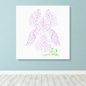 World Iris Canvas Afdruk (Insitu (Houten vloer))