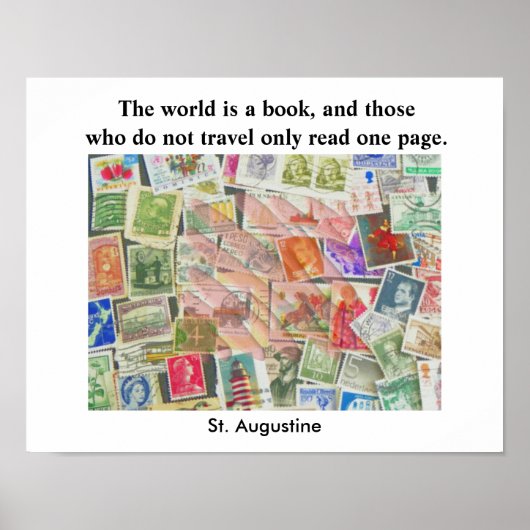 World is a Book -quote poster (Devant)