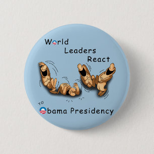 World Leaders React (Obama) Ronde Button 5,7 Cm