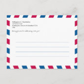World Locations Airmail Bewaar de datum Aankondigingskaart (Achterkant)
