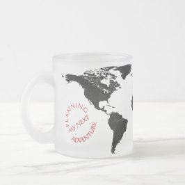 World Map Adventure – Personalized Matglas Koffiemok