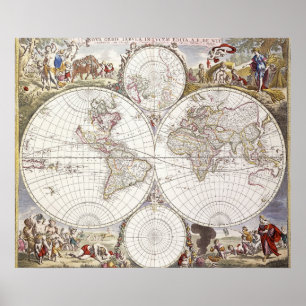World Map from Atlas Maior Poster
