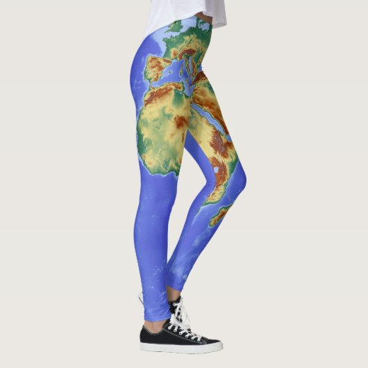 World Map Leggins School Time Leggings (Rechts)