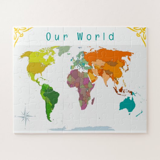 World Map  Legpuzzel (Horizontaal)