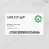 World Map | Logo vingerafdruklep | Veiligheid Visitekaartje (Achterkant)