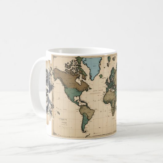 World map mug (Devant gauche)
