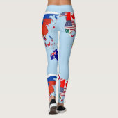 World Map of Flags Leggings (Dos)