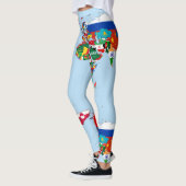 World Map of Flags Leggings (Gauche)