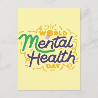 World Mental Health Day Inspirational Typography Briefkaart