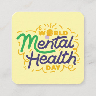 World Mental Health Day Inspirational Typography Informatiekaartje