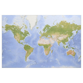 World Mercator Map Stof