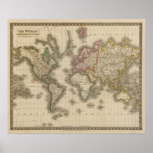 World, Mercator's Projection 2 Poster (Voorkant)