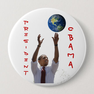 World Obama, OBAMA, PRESIDENT Ronde Button 4,0 Cm