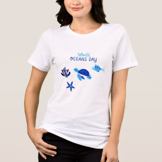 World Oceans Day Unity Regenboog Golf Women's T-Sh Tri-Blend Shirt