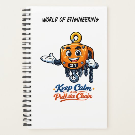 World of Engineering Keep Calm Pull Chain Notebook (Devant)