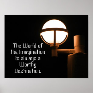 World of Imagination - Quote - Kunstdruk Poster