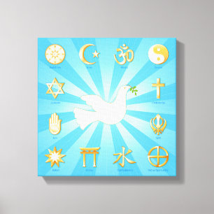 World of Peace Canvas Art Afdruk