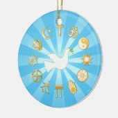 World of Peace Gold Mandala Ornament (Links)