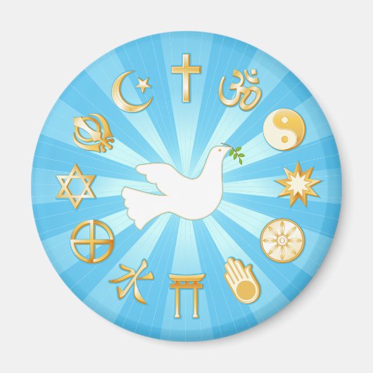 World of Peace Magnet Magneet (Voorkant)