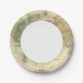 World on Mercators Projection 2 Papieren Bordje (Voorkant)