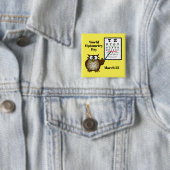 World Optometry Day Button met Optometrist Owl (In situ)
