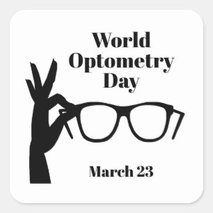 World Optometry Day Sticker met bril