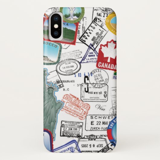 World Passport Pattern Case-Mate iPhone Case (Achterkant)