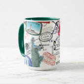 World Passport Pattern Mok (Voorkant links)