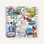 World Passport Pattern Notitieboek (Voorkant)