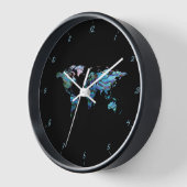 WORLD PAUA SQUARE WALL CLOCK (Hoek)