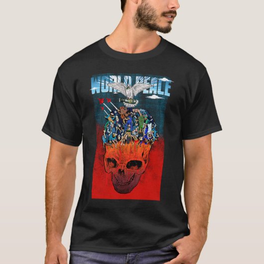 World Peace Apocalyptic Nuclear Fallout Dystopie 1 T-shirt (Voorkant)