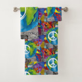 World Peace Bathroom Towel Set Bad Handdoek (Insitu)