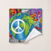 World Peace Bathroom Towel Set Bad Handdoek (Wasdoekje)