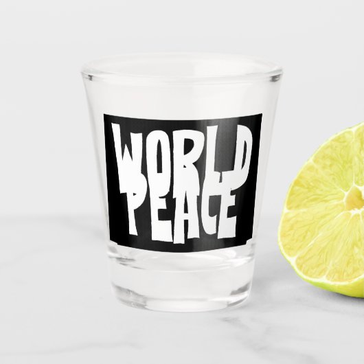World Peace borrelglas Shot Glas (Voorkant)