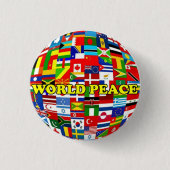WORLD PEACE-BUTTON RONDE BUTTON 3,2 CM (Voorkant)