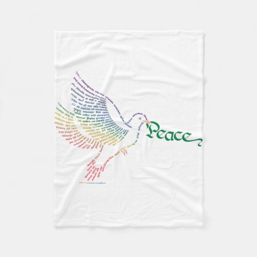 World Peace Dove Blanket Fleece Deken (Voorkant)