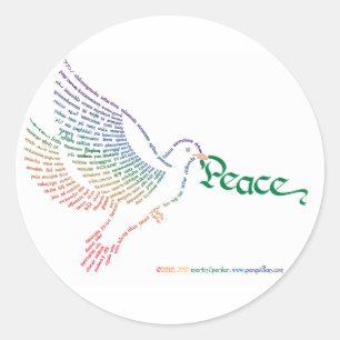 World Peace Dove Stickers