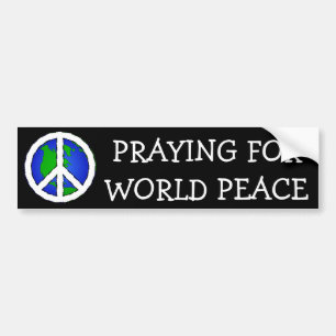 World Peace Earth en Peace Sign-BUMPERSTICKER Bumpersticker