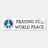 World Peace Earth en Peace Sign-BUMPERSTICKER Bumpersticker (Voorkant)