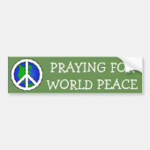 World Peace Earth en Peace Sign-BUMPERSTICKER Bumpersticker (Voorkant)