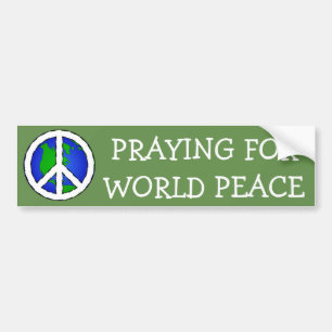 World Peace Earth en Peace Sign-BUMPERSTICKER Bumpersticker