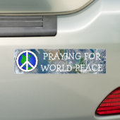 World Peace Earth en Peace Sign-BUMPERSTICKER Bumpersticker (Op auto)