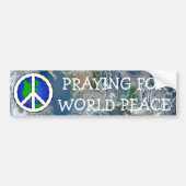 World Peace Earth en Peace Sign-BUMPERSTICKER Bumpersticker (Voorkant)