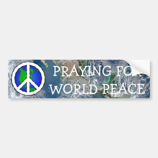 World Peace Earth en Peace Sign-BUMPERSTICKER Bumpersticker (Voorkant)