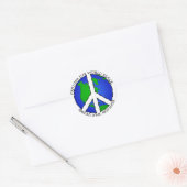World Peace Earth en Peace Sign Sticker (Envelop)